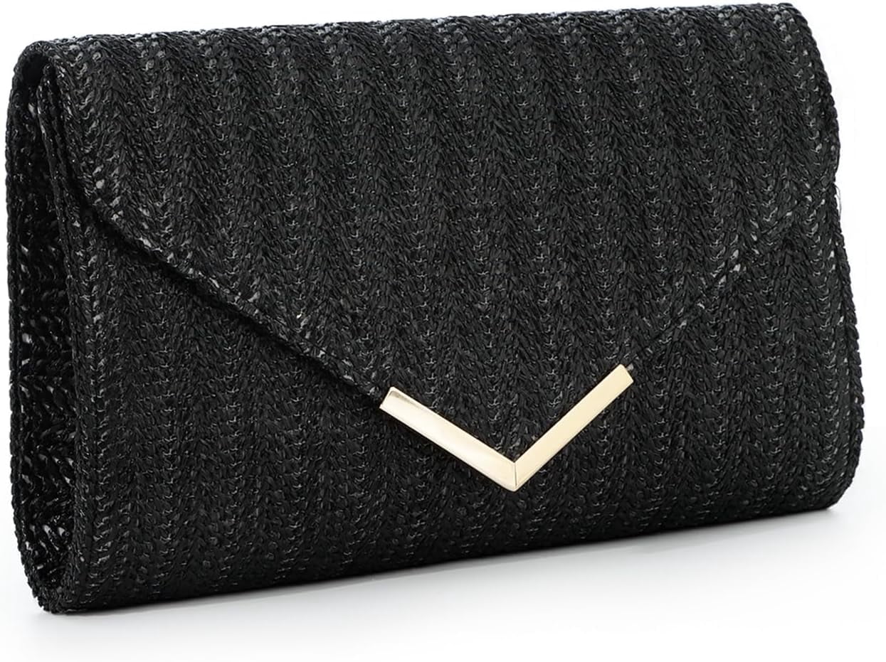 Straw Clutch Rattan Woven Summer Evening Woven Bag Beach Handbag