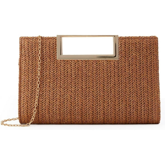 Straw Clutch Top Handbags Raffia Bag Purse Woven Tote CrossBag for Women Beach Summer Travel 2024