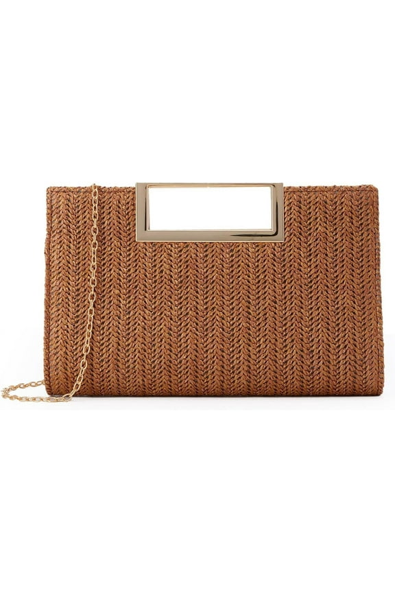 Straw Clutch Top Handbags Raffia Bag Purse Woven Tote CrossBag for Women Beach Summer Travel 2024