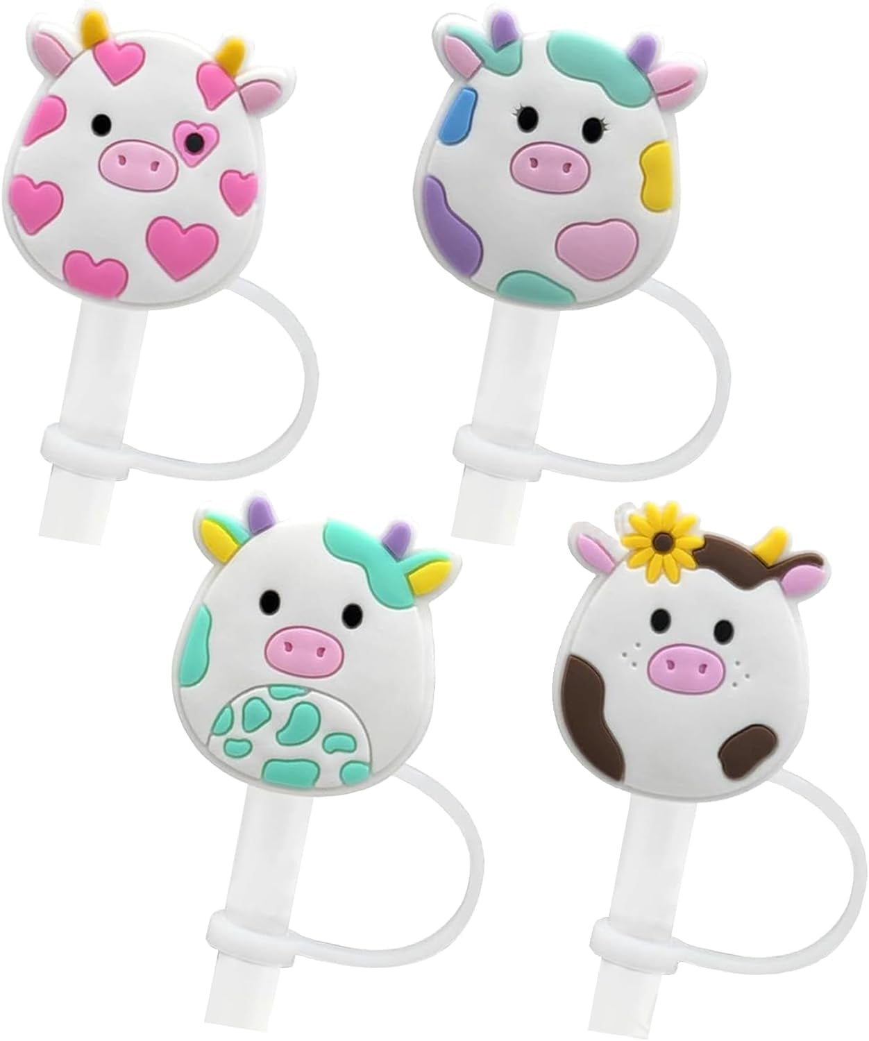 Stanley Cup Straw Cover & Initial Charms – Butterfly Style Silicone Topper For 30 & 40 Oz Tumblers, 10mm Diameter, Includes 2 Letter Charms (J)