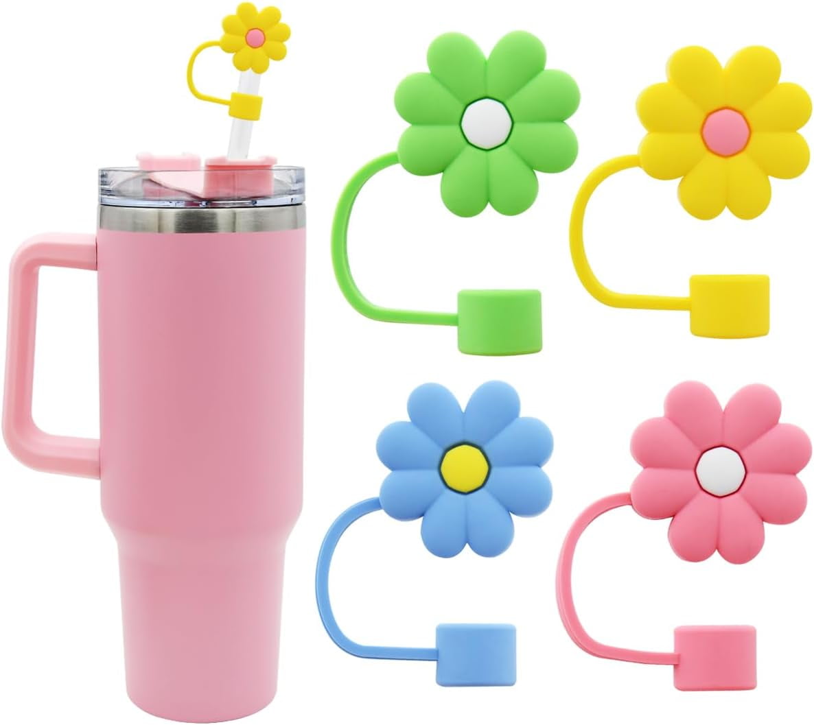 4 Pcs Straw Cover Flower For Stanley Cup, 10mm Straw Covers Topper For  Stanley 40 Oz & 30 Oz Cup Accessories For Straws Simple Modern Straw Caps