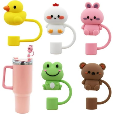Straw Cover Cap for Stanley Cup,Silicone Straw Topper Compatible with 30&40 Oz Tumbler with Handle,10mm 0.4in Dust-Proof Reusable Straw Tips Lids