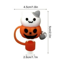 Straw Cover,Halloween Silicone Straw Topper,Straw Covers Cap,Silicone Straw Cover Cap for Reusable Straws Halloween Decor,Straw Toppers for Tumblers,Dust-proof Straw Tip Covers Straw Plug for Straw