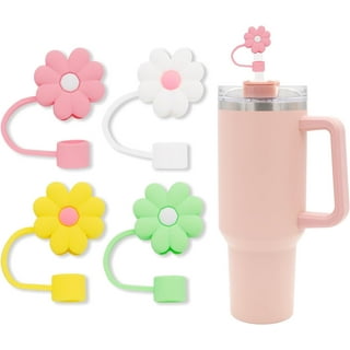  Flower Straw Cover Cap for Stanley Cup Silicone Straw Topper  Compatible with 30&40 Oz Tumbler with Handle,Straw Tip Covers 10mm 0.4in  for Straw Tip Covers (5Pcs Straw Cover): Home & Kitchen