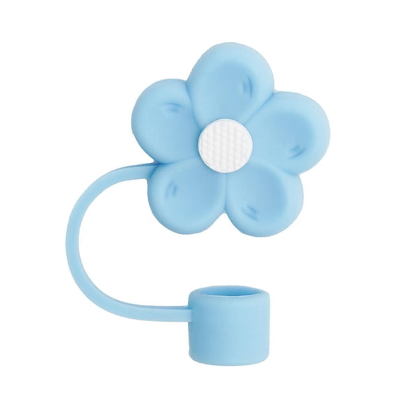 Straw Cover for Cup,Cute Flowe Straw Topper 30&40Oz Tumbler with Handle,10mm Silicone Straw Covers Caps Toppers,Dust-Proof Reusable Cup Accessories