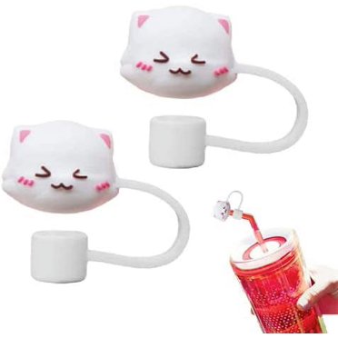 10PCS Silicone Straw Covers & Tips - Reusable Straw Protector Caps For 6-8mm Straws, Cute Summer Hawaii Design