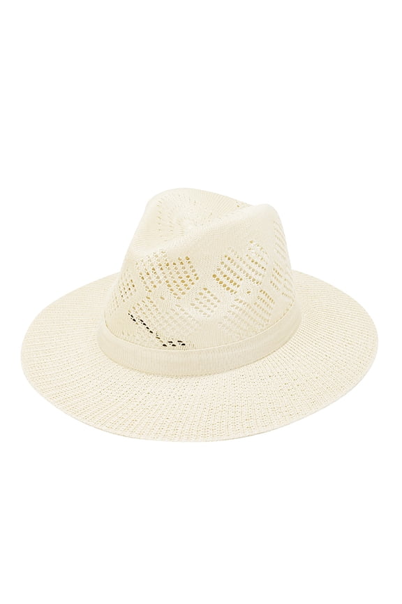 Straw Cowboy Hat, Comdrip Sun Hats for Men Wide Brim Panama Hat Beach Hat Men's Palm Beach Fedora – Upf 50+ Uv Sun Protection, Wide Brim Sun Hat Cowboy Hats for Women White One Size