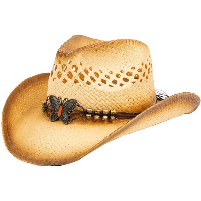 Straw Cowboy Hat For Women And Men With ShapeIt Brim, Western Cowboy