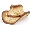 Straw Cowboy Hat For Women And Men With ShapeIt Brim, Western Cowboy