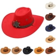 thumbnail image 1 of Straw Cowboy Hat Men - Western Cowboy Hat For Men Women Vintage Style With Star Buckle Decoration Perfect,Yellow,One Size, 1 of 3