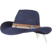 Straw Cowboy Hat for Women Men Girls Roll up Wide Brim Western Cowgirl Summer Beach Sun Hats