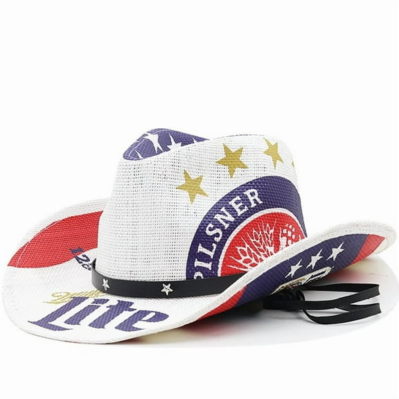 Straw Cowboy Hats Cowboy Straw Hat Western Cowboy Hat Beach Travel Sun Hat Roll Brim Spring Summer Cowboy Hats for Woman, Man