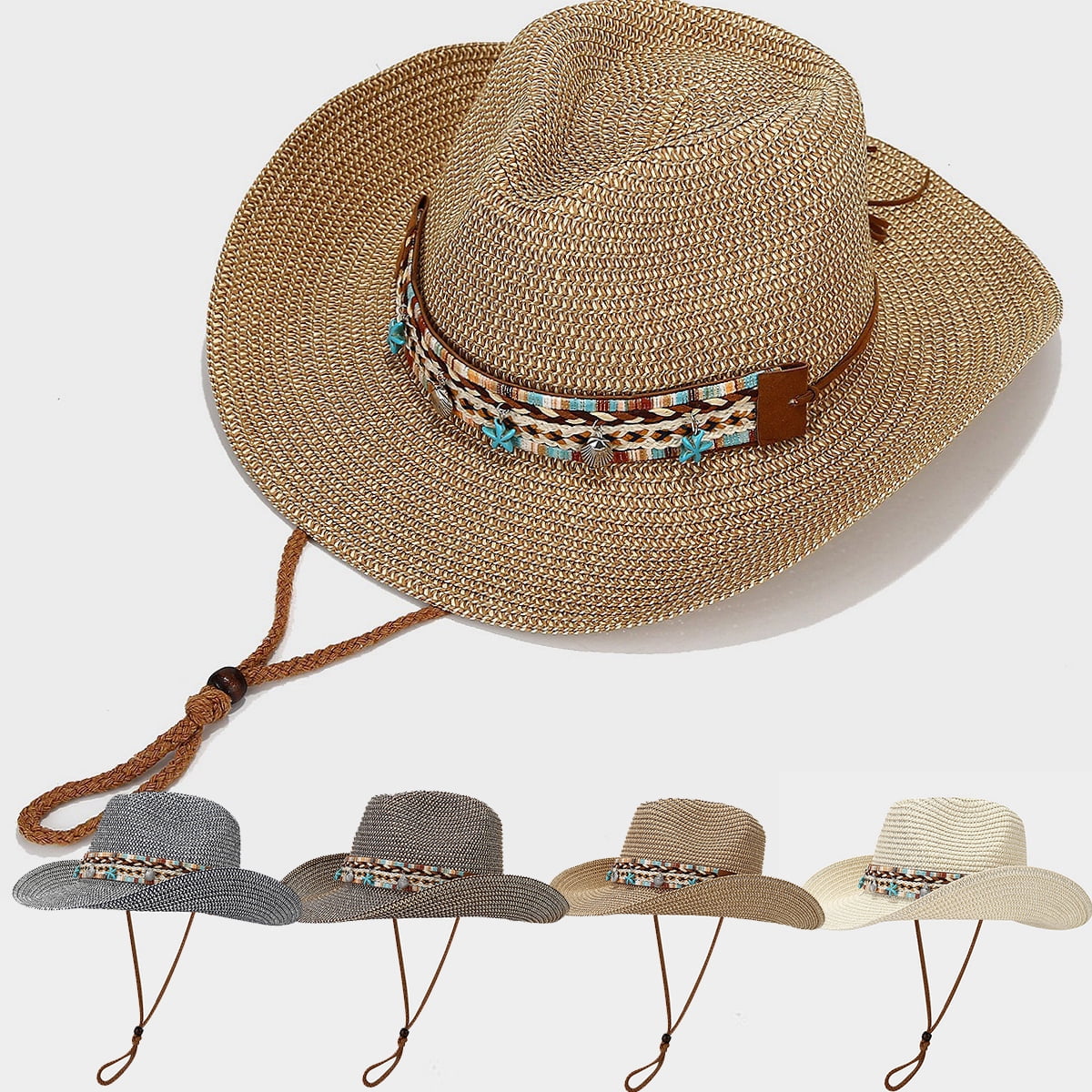 Straw Cowboy Hats for Men Women Cowgirl Hat Cowboy Western Hats for — free download