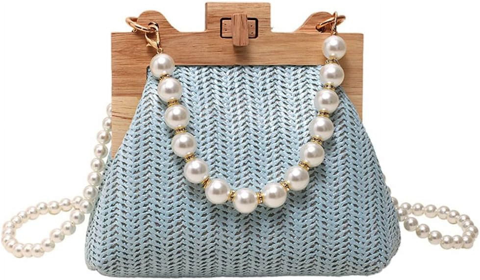 New Women's Portable Shoulder Crossbody Straw Bag Large Capacity