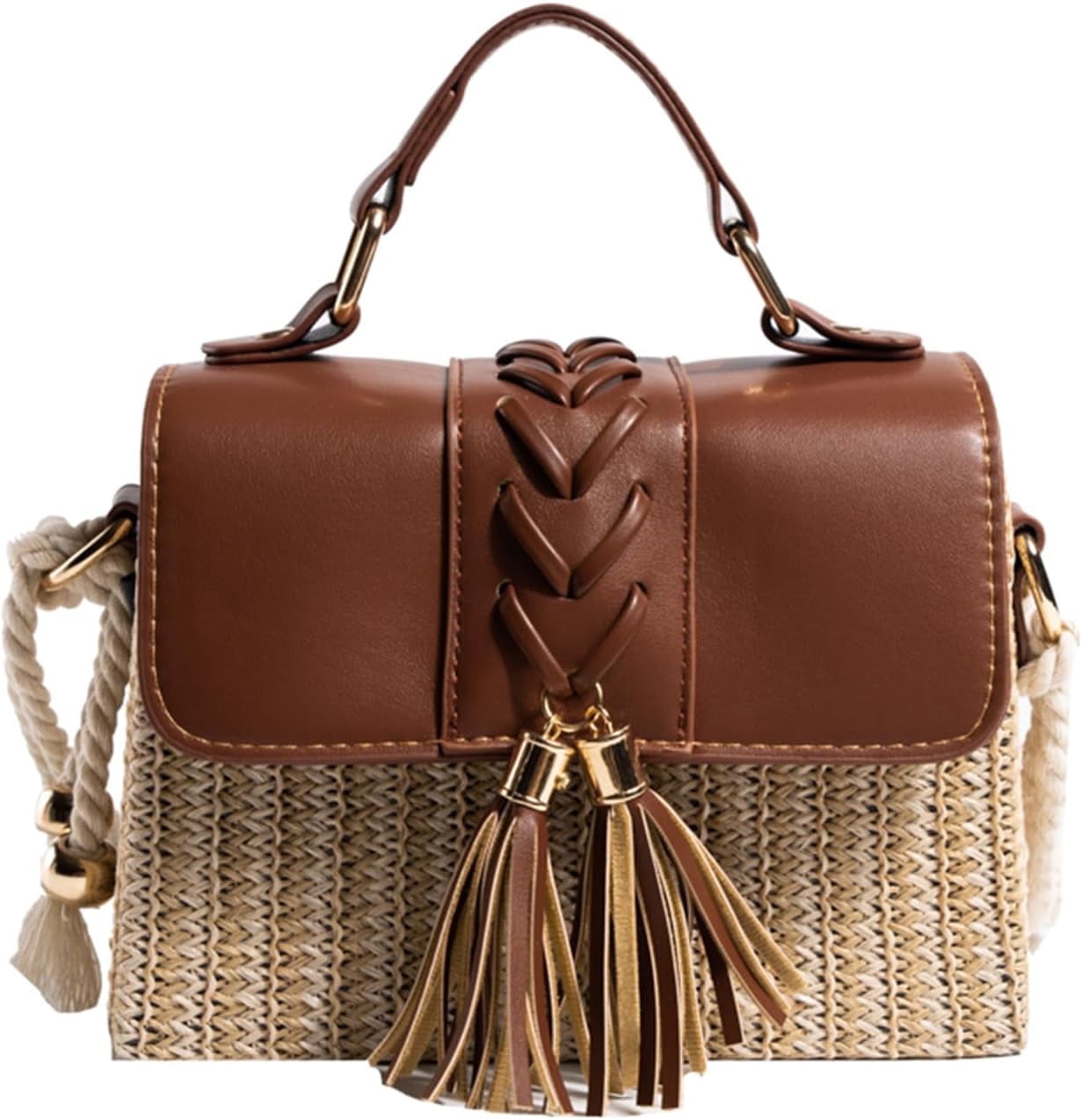 Straw Crossbody Bags for Women, Summer Straw Purses and Handbags Shoulder Clutch Bag for Vacation