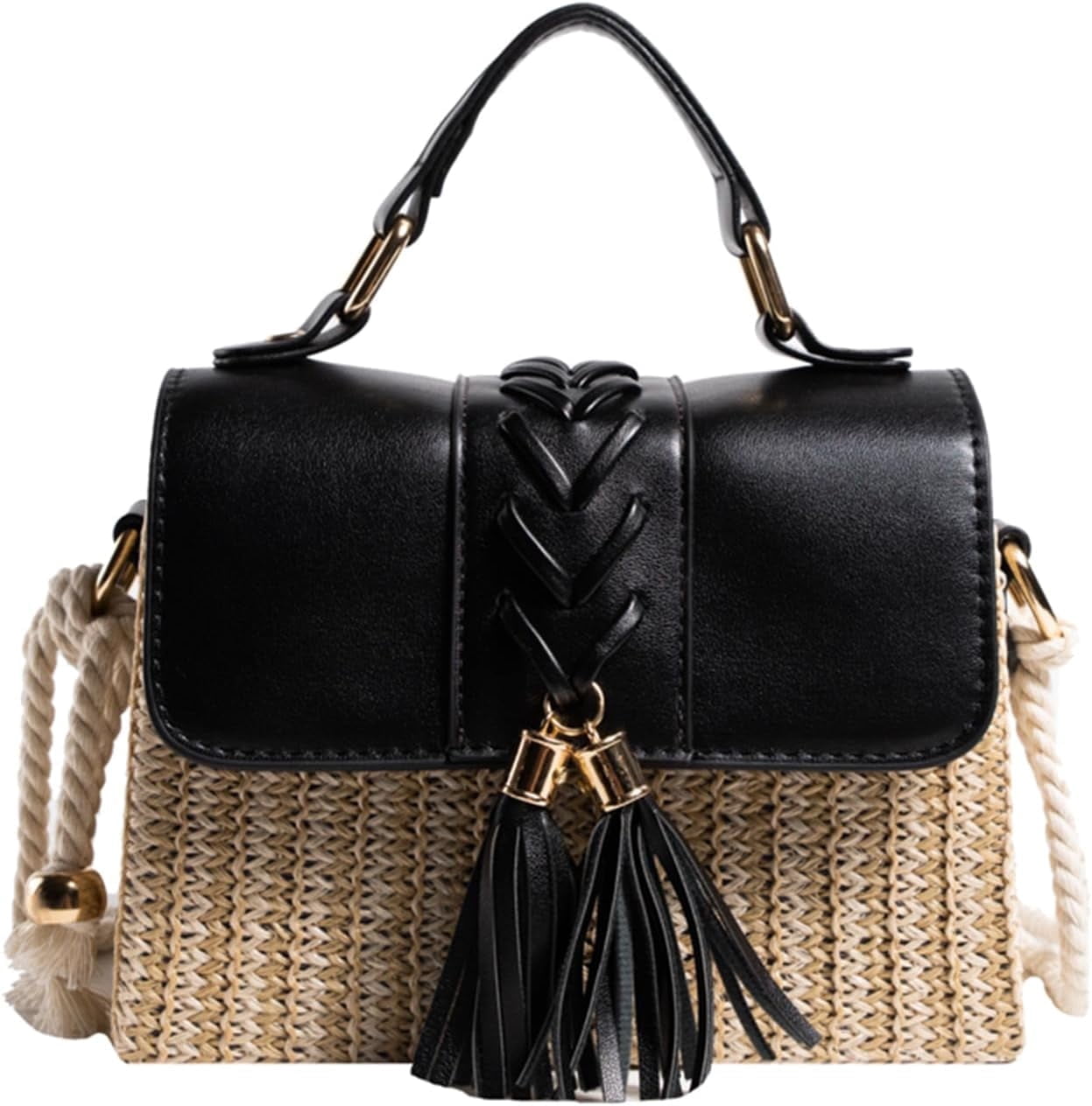 Straw Crossbody Bags for Women, Summer Straw Purses and Handbags Shoulder Clutch Bag for Vacation
