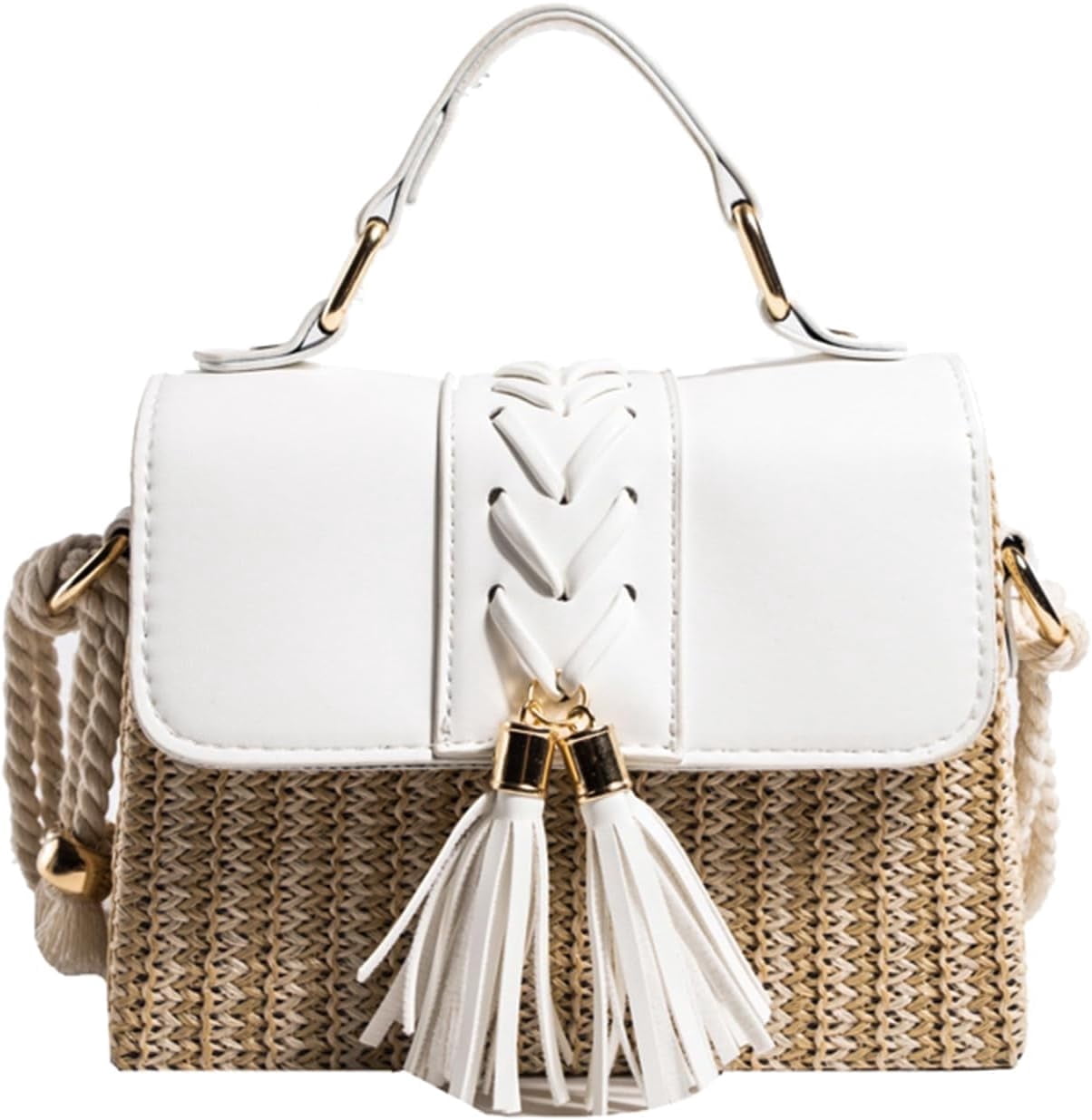 Straw Crossbody Bags for Women, Summer Straw Purses and Handbags Shoulder Clutch Bag for Vacation