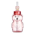 thumbnail image 1 of Straw Cup, Bear Design, Plastic, Dishwasher , Spill-Proof Lid, Fun Mealtime Drinkware, Adorable Character, Gift Idea for Everyday Use, 1 of 1