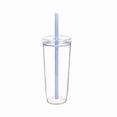 thumbnail image 1 of Straw Cup, Insulated Tumbler with Lid and Straw, Portable Spill Proof Water Bottle for Coffee Tea Milk Juice Hot Chocolate, BPA Free Plastic Glass Drinkware for Kids Adults Travel Parties Gifts, 1 of 2