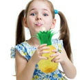 thumbnail image 1 of Straw Cup Pineapple Straw Cup PET Milk Tea Cup Cute Beverage Juice Shake Plastic Cup, Hawaiian Party Cups and Beach Party Decorations, 1 of 4