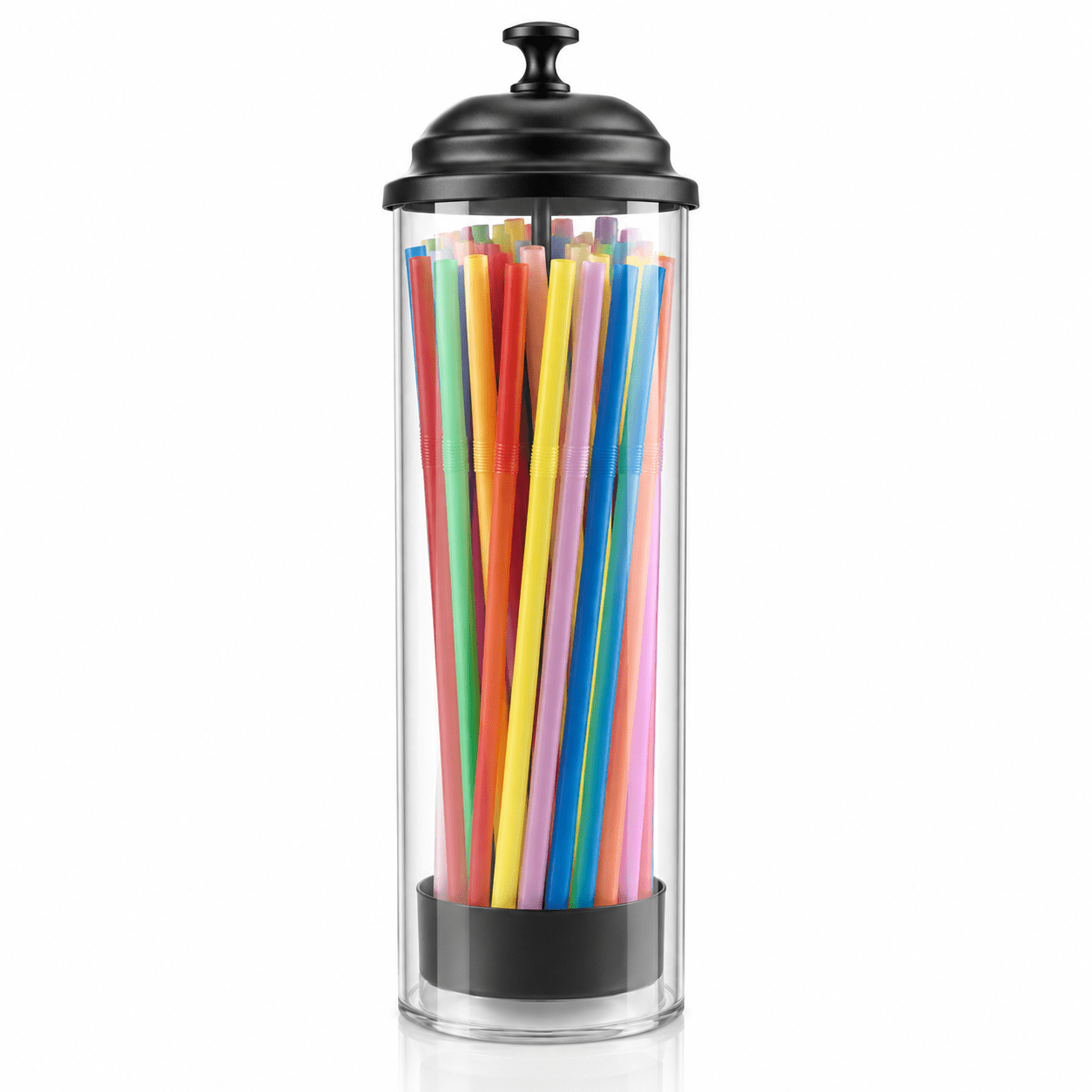 Straw Dispenser Durable Drinking Straw Container for Kitchen Bar Living ...