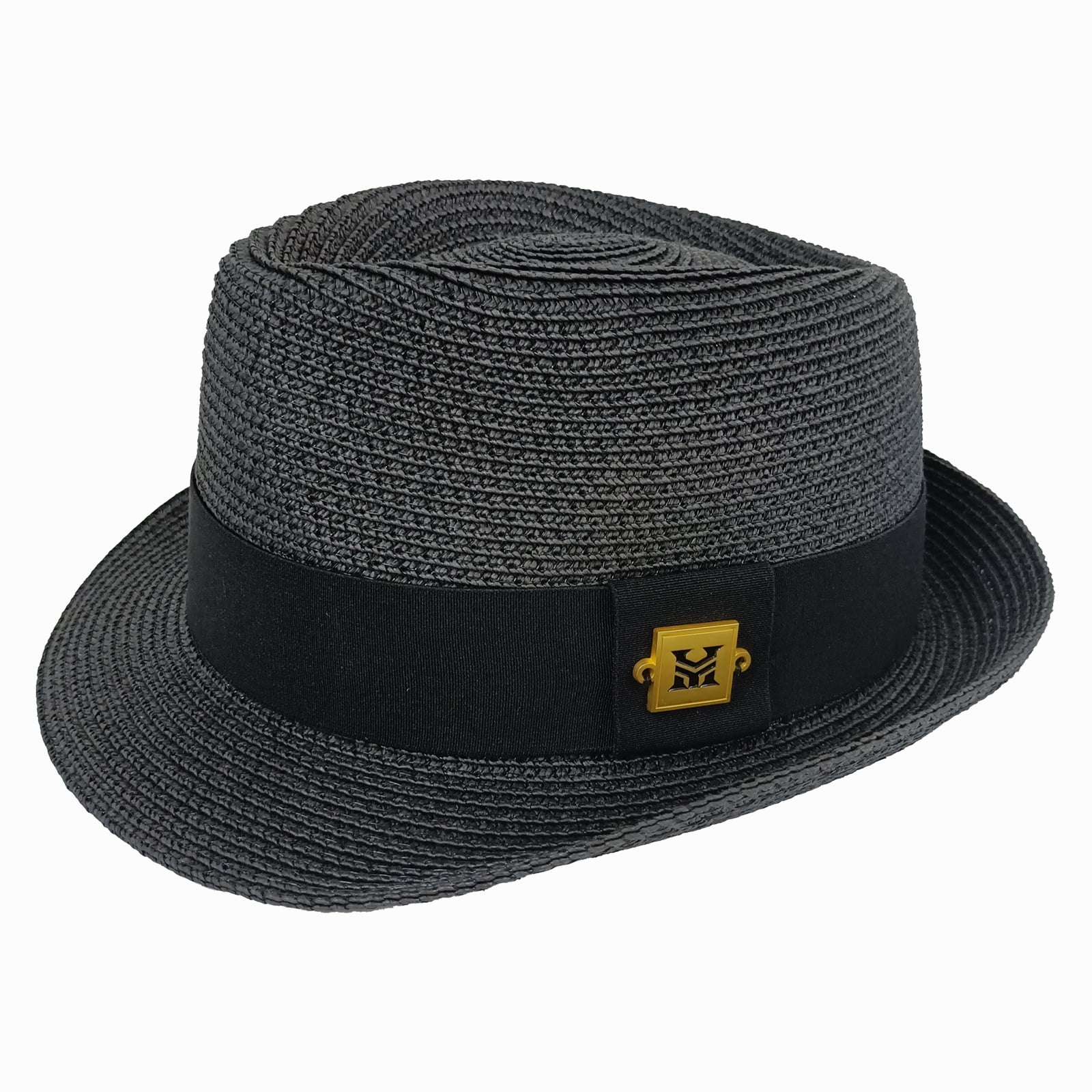Straw Fedora Hat Panama Short Brim Packable Sun Hat Trilby 