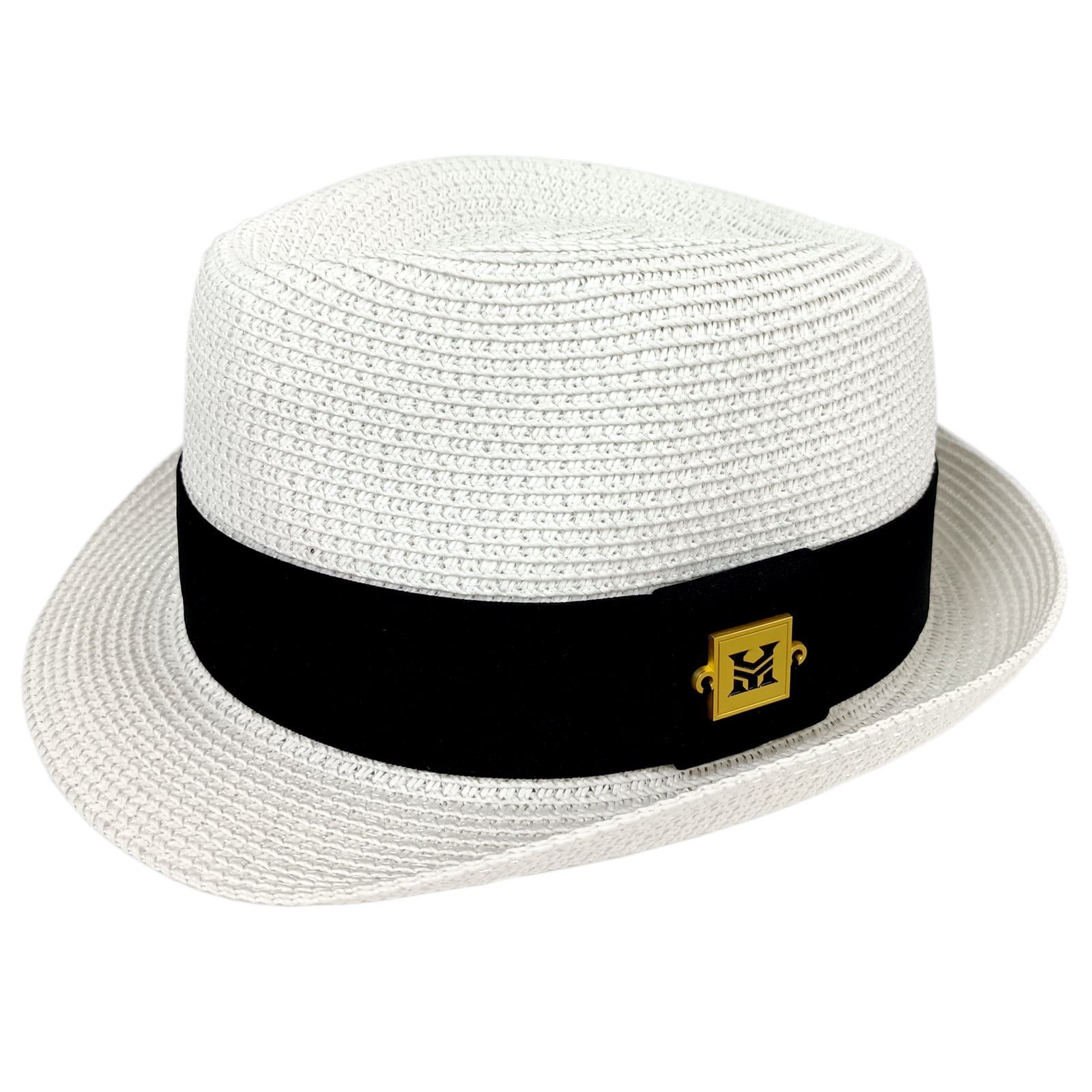 Packable Short Brim Tilby Fedora Hat with Sun Protection, Trimmed Polyester Trim FURTALK Straw Fedora Sun Hat for Men Women | Roll Up Short  main image 4