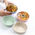 thumbnail image 1 of Straw Fiber Cereal Bowl, Natural Wheatgrass Reusable Dishwasher Safe Microwave Safe Lightweight Non-slip Stackable Kitchen Tableware for Soups Oatmeal Pasta Ice Cream, Topliu, 1 of 9