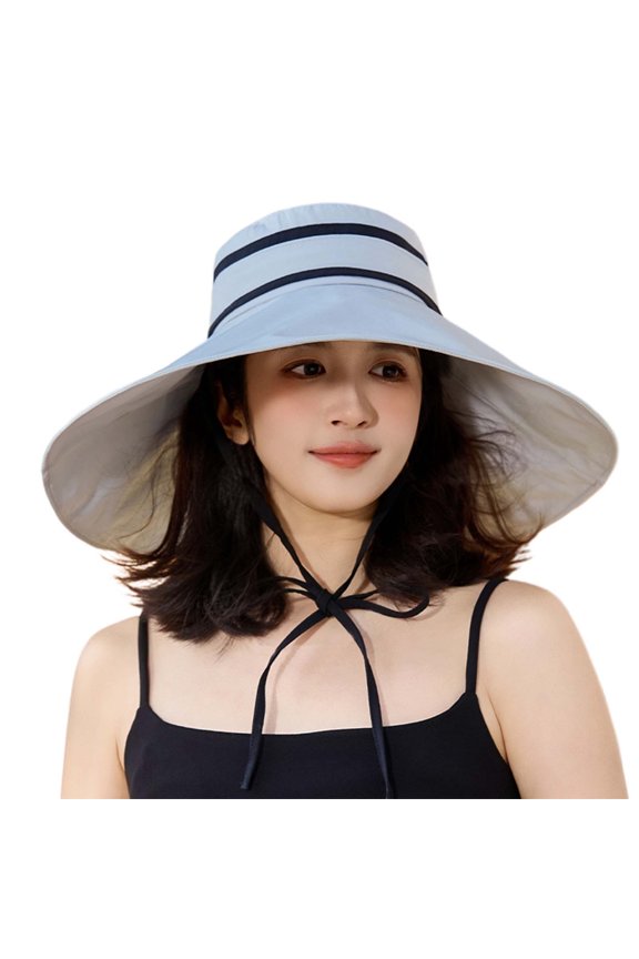 Straw Hat , Summer Accessories , Fashion Hats for Women Women's Wide Brim Sun Hat with Zipper Drawstring Fully Light Blocking Foldable Design for Sun