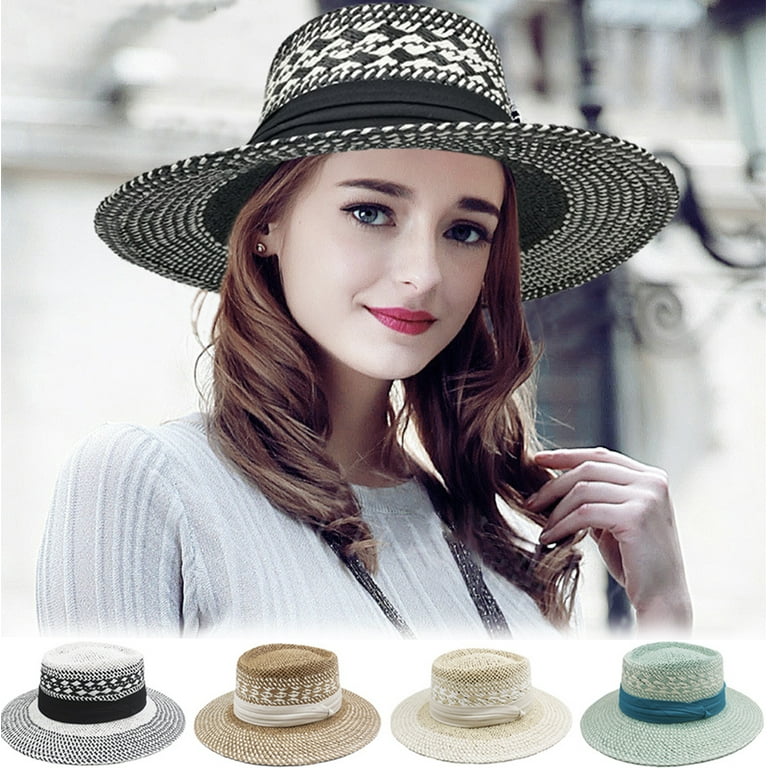 Summer Packable Panama Hat Straw Fedora Packable Panama Sun Summer