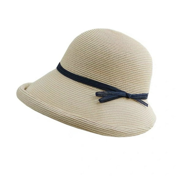 Straw Hat - Women Style Fashion Summer Cloche Beach Fedora Trilby Hat Panama Sun Hat