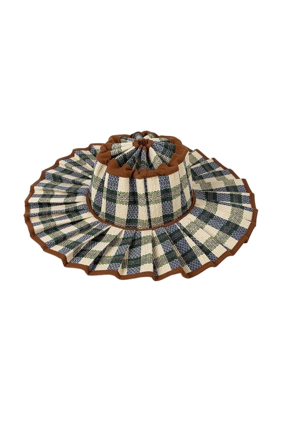 Straw Hat for Men Summer Trilby Cuban Sun Cap Panama Short Brim (Coffee)