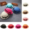 thumbnail image 1 of Straw Hats Kids Boys Girls Skimmer Hat Sun Beach Panama Hat, 1 of 3