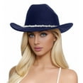 thumbnail image 1 of Straw Hats for Women , Sun Hats for Women Packable , Womens Straw Hat Stylish Western Wool Cowboy Hat for Men and Women with Rhinestone Embellishments, 1 of 2
