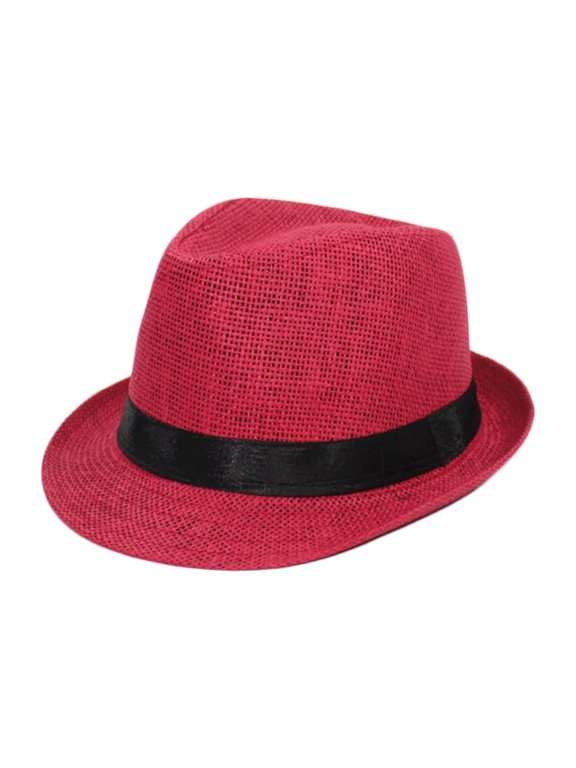 Women's Wide Brim Straw Visor Roll-Up Open Top Sun Hat Ponytail Hats for Foldable Beach Cap with Bow for Outdoor Activities Hot Pink One Size