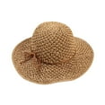 thumbnail image 1 of Straw Hats for Women Floppy Foldable Womens Beach Hat Trendy Womens Floppy Sun Hat Wicker Hat Womens Straw Hats for Summer, 1 of 3