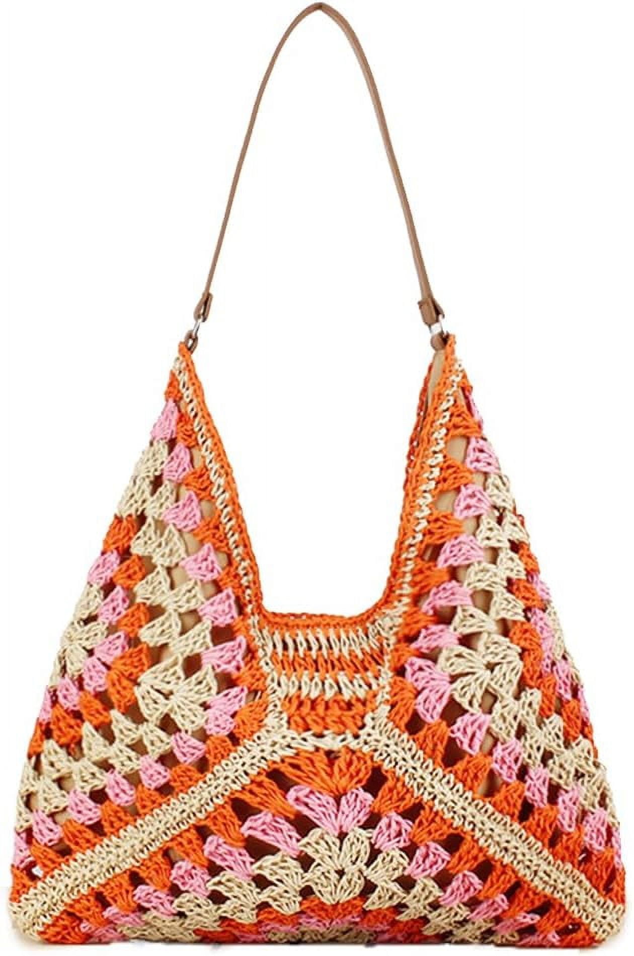 Straw Hobo Bag for Women Tote Bag Summer Vacation Beach 