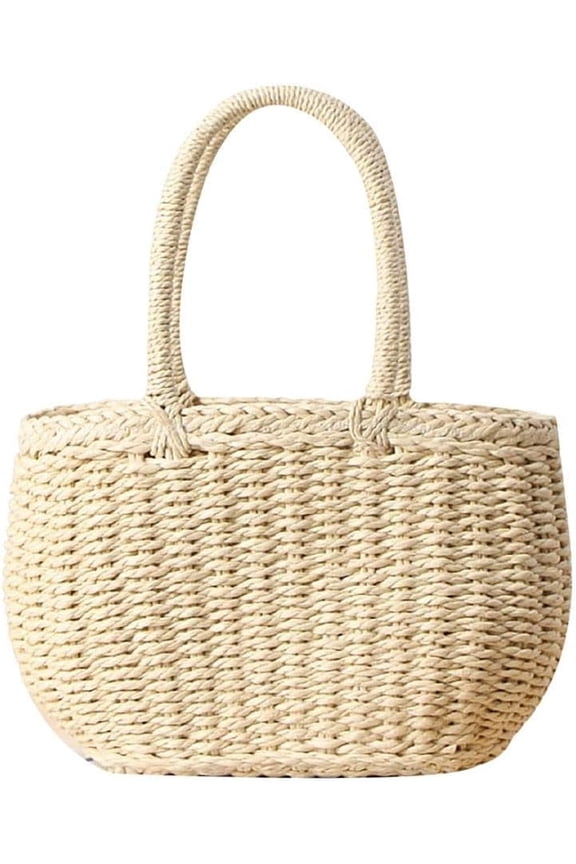 Straw Hobo Bags for Women Weave Crossbody Bag Beach Purse Rattan Shoulder Handbag Vacation Beige