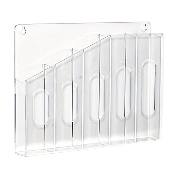 Straw Holder Acrylic Organizer Storage Rack Clear Material Spacious Compartments for Kitchen Home Office