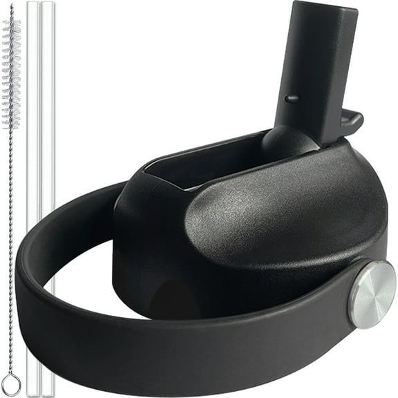 Straw Lid for Hydro Flask Wide Mouth Water Bottle 12 18 20 32 40 64 oz, Lid for Simple Modern Summit,Iron Flask,Takeya,with 2 Straws and 1 Brush Flexible Handle Cap Straw Lid Wide Mouth Replacement