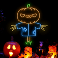thumbnail image 1 of Straw Man Neon Signs, Halloween Long-lasting Light Decor, 1 of 4