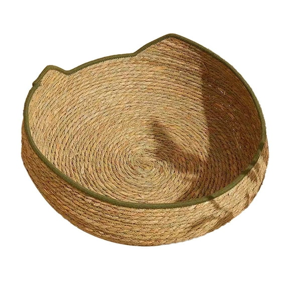 Straw Nest Cat Bed Washable Small Dog Beds Dog Sofa Dog Chair Bed Cat Nest Cat Beds Pet Cat House Half Closed Pet Sleeping Nest Indoor Puppy Cushion