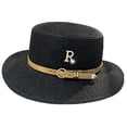 thumbnail image 1 of Straw Panama Hat Straw Flat Hat For Women Sunhat Wide Brim Straw Hat Sunscreens Hat Hat Pork Pie Hat, 1 of 9