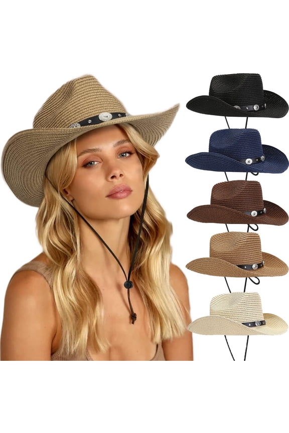 Straw Panama Hat Womens Shapeable Fedora Hat Cowboy Hat Floppy Beach Sun Hat Wide Birm