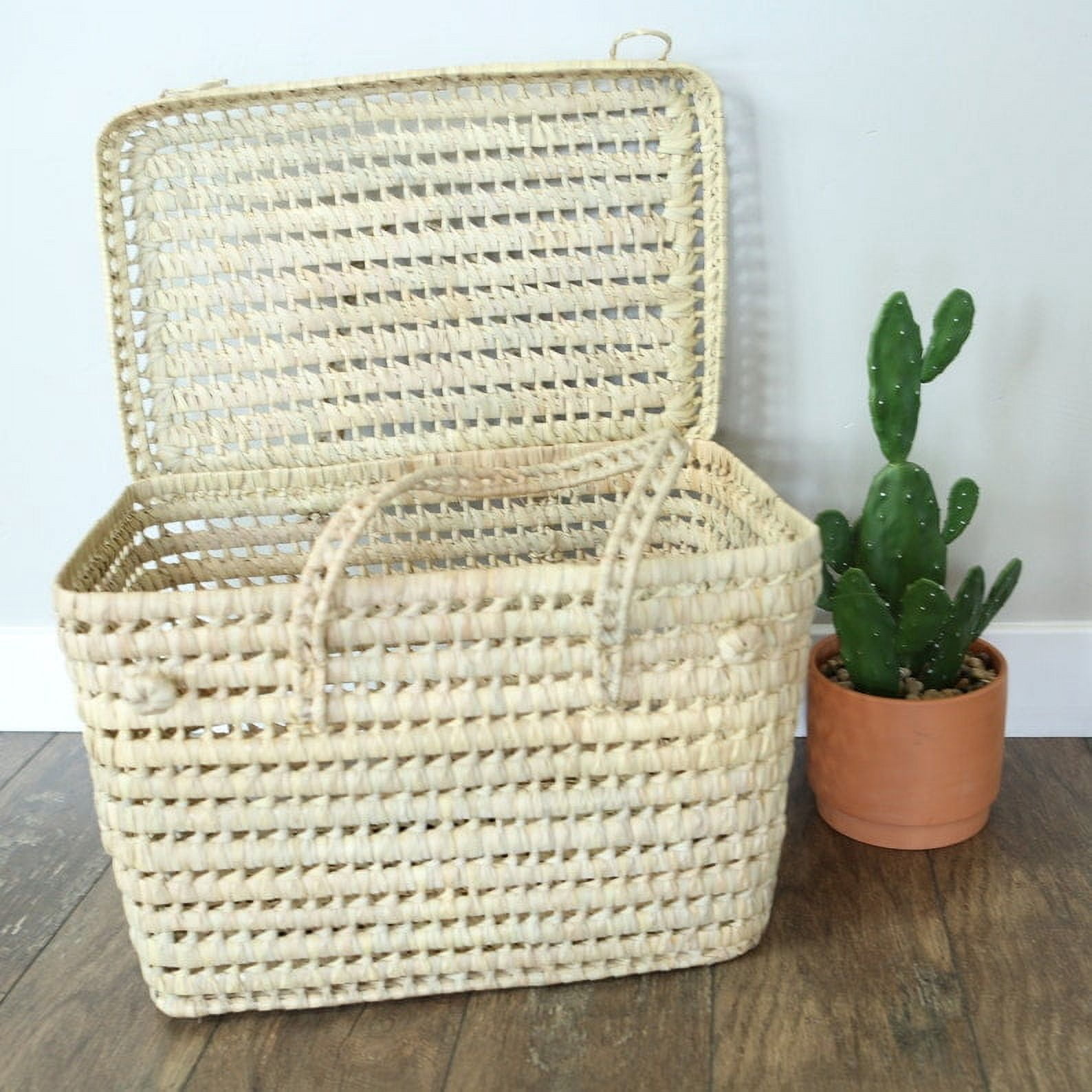 Straw Picnic Basket, Outside Storage, Kids Playroom Toy Box, Kids ...