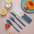thumbnail image 1 of Straw Plastic Knife Fork And Spoon Tableware Set, Disposable Cutlery Set, Wedding, Picnics or Every Day Use, 1 of 6
