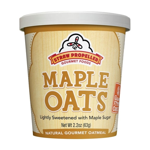 Straw Propeller Gourmet Foods Oats - Maple Oats Natural Gourmet Oatmeal (Pack of 8)