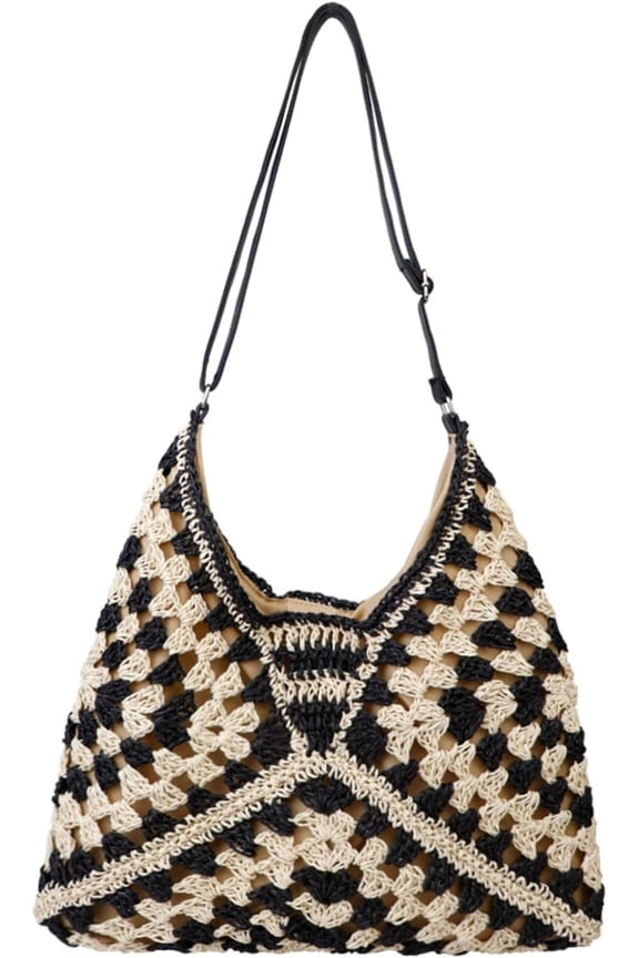 Straw Purses for Women 2024 Summer Purses Large Straw Beach Bag Woven Tote Bag Hobo Purse Shoulder Handbags