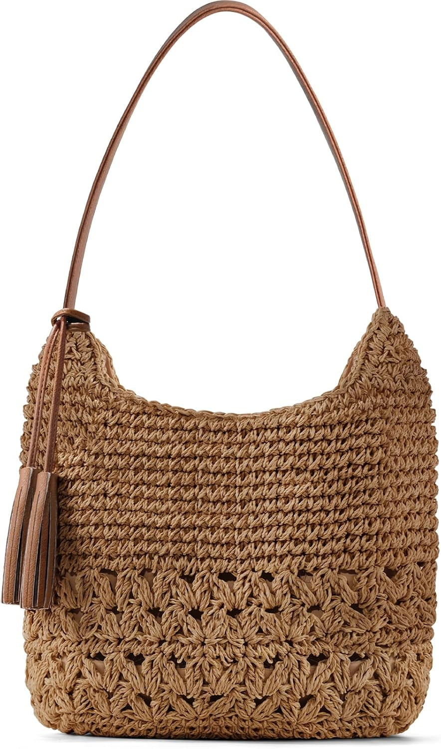 Straw Purses for Women 2025, Large Beach Bag Summer Woven Tote Bag with Tassels Beach Tote for Vacation