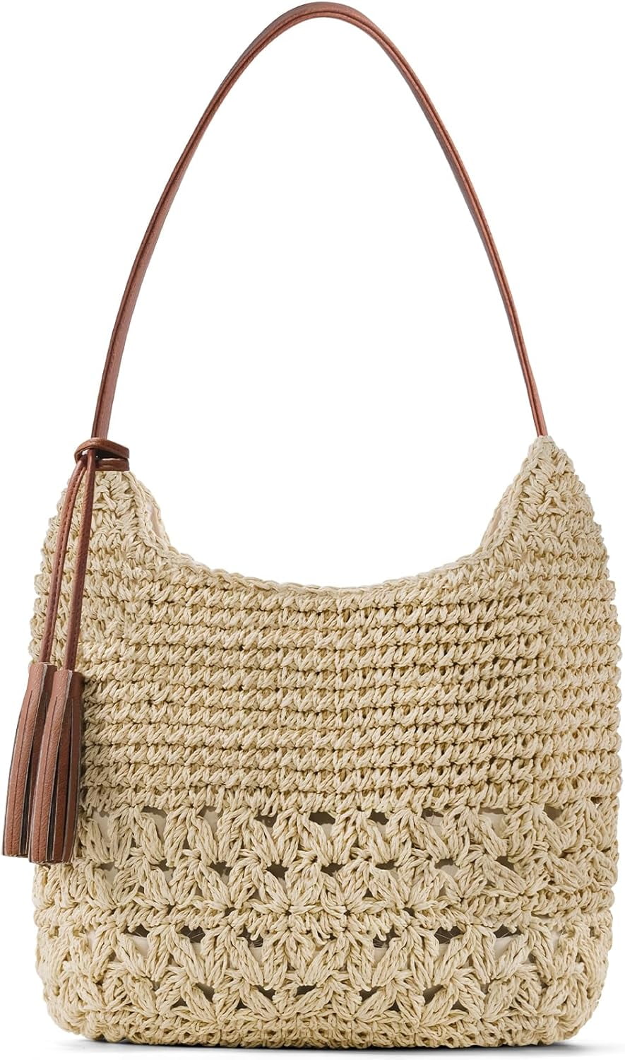 Straw Purses for Women 2025, Large Beach Bag Summer Woven Tote Bag with Tassels Beach Tote for Vacation